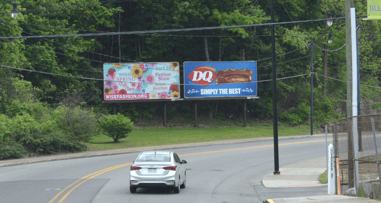 two billboards side by side